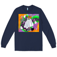 Navy cute ghost halloween tumbler Long Sleeve Tee - BundleAndBundleShop