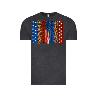 Vintage Black Back to blue brushstroke 4th of july Vintage Tee - CowGirlArtShop