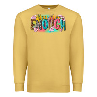 Antique Gold you are enough Premium Sweatshirt - NancyCooperArtShop