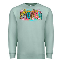 Seafoam you are enough Premium Sweatshirt - NancyCooperArtShop