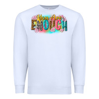White you are enough Premium Sweatshirt - NancyCooperArtShop