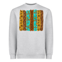 Heather Grey Western Brushstrokes Heavyweight Sweatshirt - texasbilliewilder