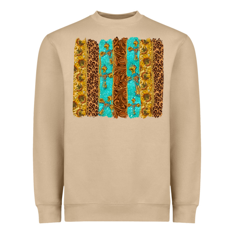 Western Brushstrokes Heavyweight Sweatshirt by texasbilliewilder | Teevron
