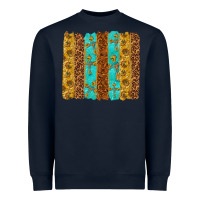 Navy Western Brushstrokes Heavyweight Sweatshirt - texasbilliewilder