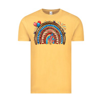 Vintage Mustard American rainbow Vintage Tee - Neo Western
