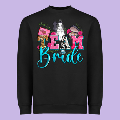 Team Bride Heavyweight Sweatshirt Designed By Zillion Design Studio