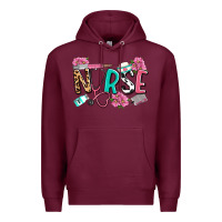 Burgundy nurse Premium Hoodie - LillyAllenDesigns