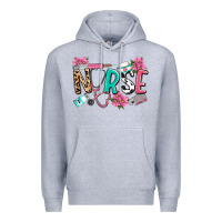 Heather Grey nurse Premium Hoodie - LillyAllenDesigns