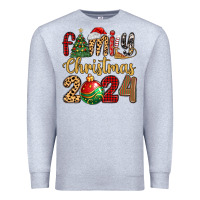 Heather Grey family christmas 2024 Premium Sweatshirt - MaliasSmallBusiness