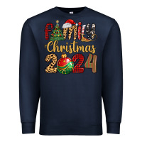 Navy family christmas 2024 Premium Sweatshirt - MaliasSmallBusiness