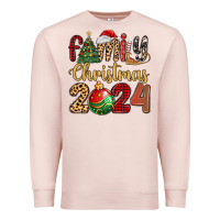 Pale Pink family christmas 2024 Premium Sweatshirt - MaliasSmallBusiness