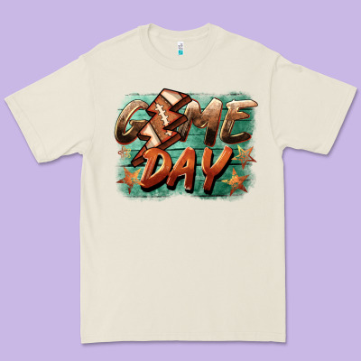 Game Day  Lightning Football Premium Tee Designed By Barkaloodesign