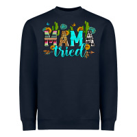 Navy mama tried Heavyweight Sweatshirt - Zillion Design Studio