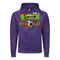 Cloud Purple soccer mama with leopard Vintage Hoodie - Zillion Design Studio