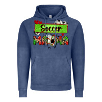 Vintage Denim soccer mama with leopard Vintage Hoodie - Zillion Design Studio