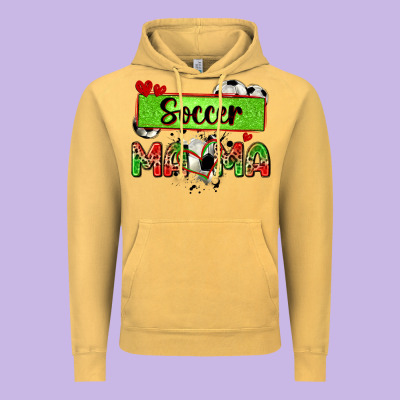 Soccer Mama With Leopard Vintage Hoodie Designed By Zillion Design Studio