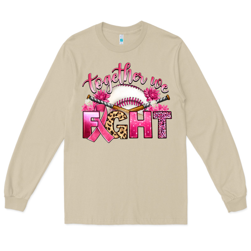 Breast Cancer Together We Fight With Baseball Long Sleeve Tee by Artiststas | Teevron