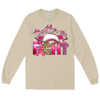 Mushroom breast cancer together we fight with baseball Long Sleeve Tee - Artiststas