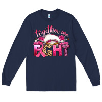 Navy breast cancer together we fight with baseball Long Sleeve Tee - Artiststas