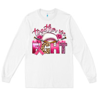 White breast cancer together we fight with baseball Long Sleeve Tee - Artiststas
