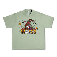 Oil Green Witch Please Urban Heavy Tee - CowhideDigitalArt