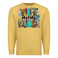 Wife Mom Nurse Premium Sweatshirt | Teevron