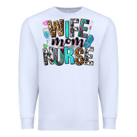 White wife mom nurse Premium Sweatshirt - NancyCooperArtShop