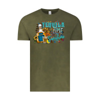 Vintage Olive tequila time & sunshine Vintage Tee - SublimationCraftShop