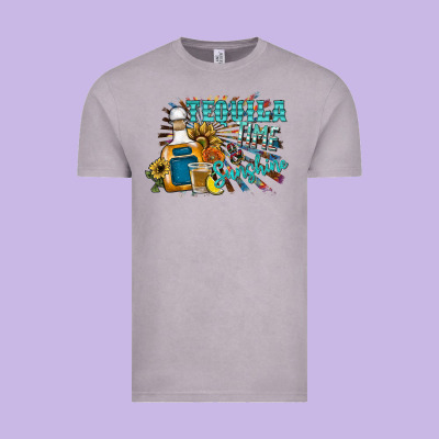 Tequila Time & Sunshine Vintage Tee Designed By Sublimationcraftshop