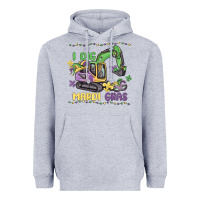 Heather Grey i dig mardi gras Heavyweight Hoodie - MaliasSmallBusiness
