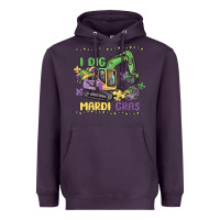 Plum i dig mardi gras Heavyweight Hoodie - MaliasSmallBusiness