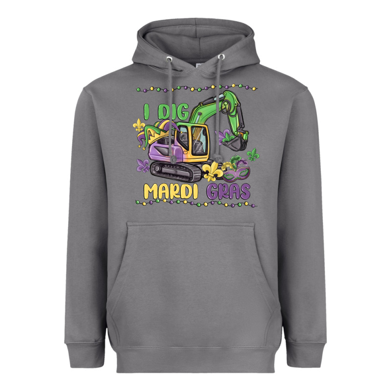 I Dig Mardi Gras Heavyweight Hoodie by MaliasSmallBusiness | Teevron