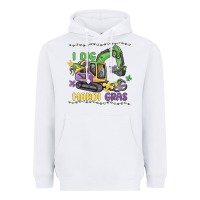 White i dig mardi gras Heavyweight Hoodie - MaliasSmallBusiness