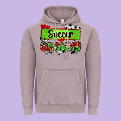 Soccer Granny With Leopard Vintage Hoodie Designed By Zillion Design Studio