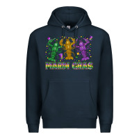 Navy mardi gras crawfish Premium Hoodie - LillyAllenDesigns