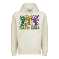 Oatmeal Heather mardi gras crawfish Premium Hoodie - LillyAllenDesigns