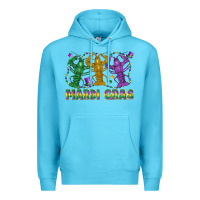 Ocean Blue mardi gras crawfish Premium Hoodie - LillyAllenDesigns