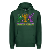 Sports Green mardi gras crawfish Premium Hoodie - LillyAllenDesigns