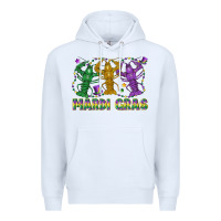 White mardi gras crawfish Premium Hoodie - LillyAllenDesigns