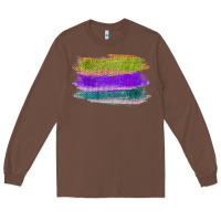 Chestnut Green Purple Cyan Colored Triple Brush Strokes Long Sleeve Tee - Bettercallsaul