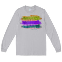 Moon Dust Green Purple Cyan Colored Triple Brush Strokes Long Sleeve Tee - Bettercallsaul