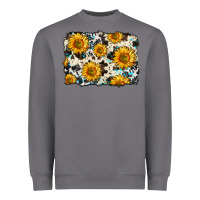 Storm cowhide sunflower pattern Heavyweight Sweatshirt - Zillion Design Studio
