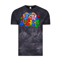 Cloud Black autism stitch with lilo Vintage Tee - AdoDesignShop