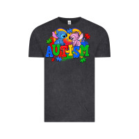 Vintage Black autism stitch with lilo Vintage Tee - AdoDesignShop