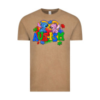 Vintage Coffee autism stitch with lilo Vintage Tee - AdoDesignShop