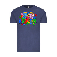 Vintage Denim autism stitch with lilo Vintage Tee - AdoDesignShop