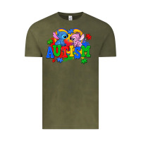 Vintage Olive autism stitch with lilo Vintage Tee - AdoDesignShop