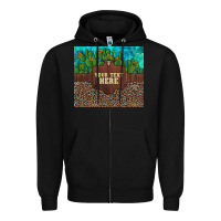 Black preview custom cactus and sunflowers leopard turquoise Zipper Hoodie - Artiststas