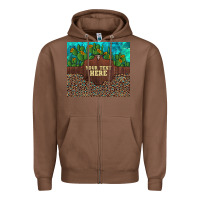 Chestnut preview custom cactus and sunflowers leopard turquoise Zipper Hoodie - Artiststas