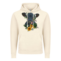 Vintage Arctic baby cow black angus calf with flowers Vintage Hoodie - RanaPortraitStore